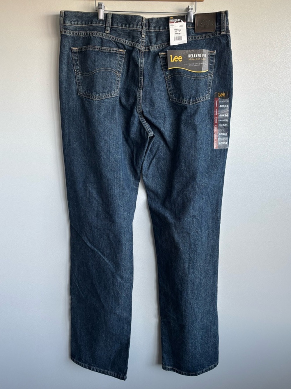 NWT LEE Tomas Relaxed Fit Straight Leg Denim Blue Jeans Men’s Sz 40x34 Kohls